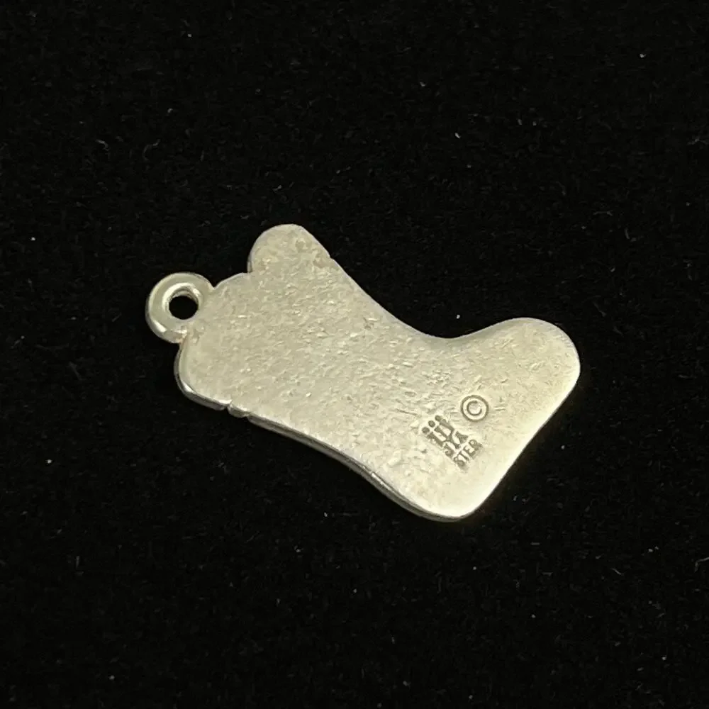 Retired James Avery Sterling Silver Christmas Stocking Charm